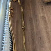 Large golden mirror in vintage Louis XV rocaille style, 144 cm