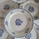 6 Flat Plates in earthenware Moulin des Loups & Hamage model Lucien