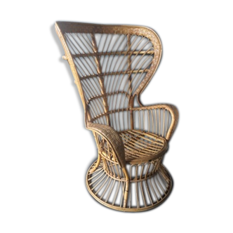 Gio Ponti rattan armchair for Bonacina