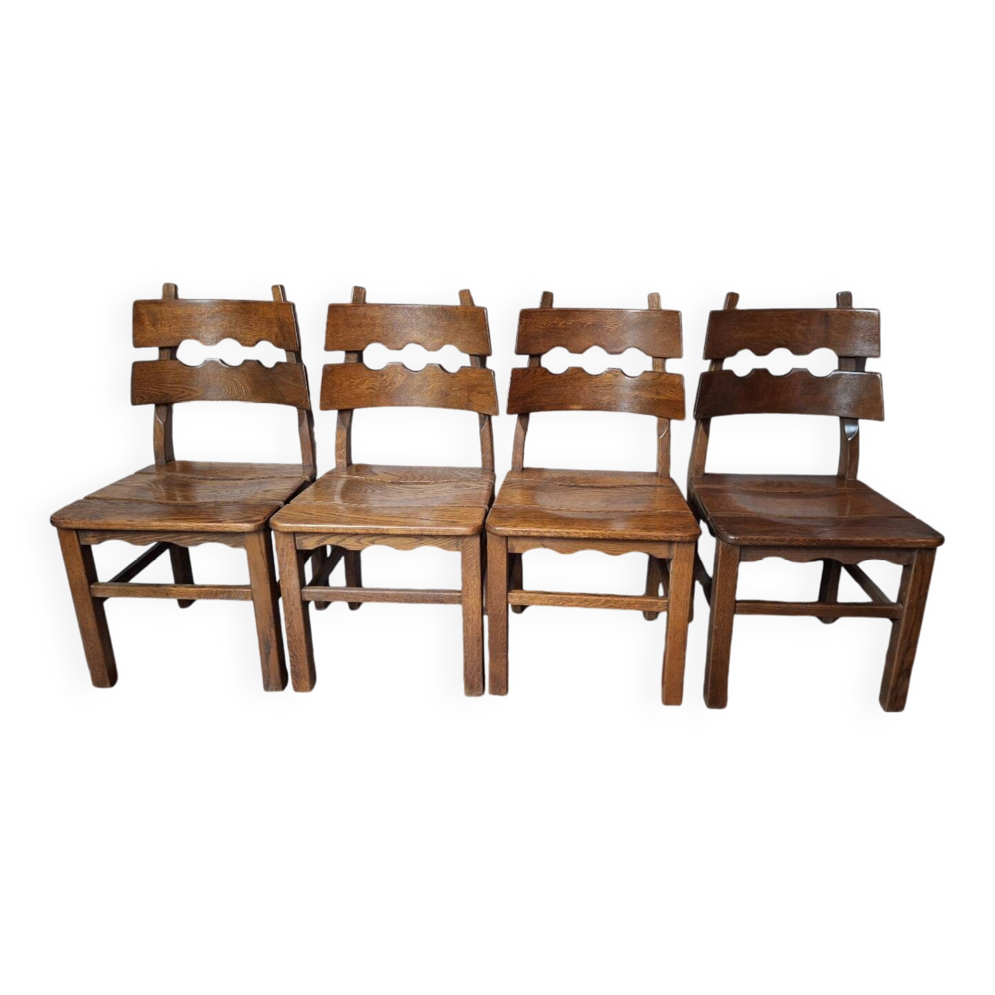 4 brutalist chairs