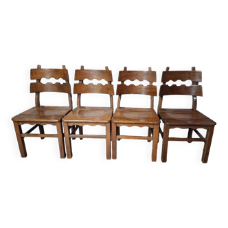 4 brutalist chairs