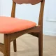 Scandinavian chair wood & vintage orange