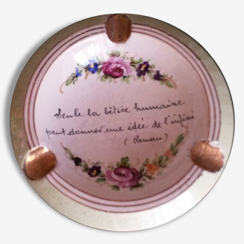 Former earthenware ashtray speaking (Clamecy 30 years)