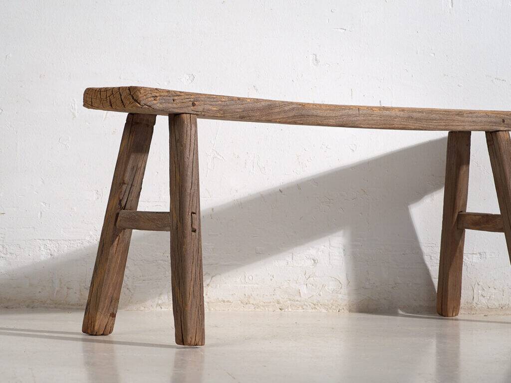 Ancient oriental bench in solid wood (c.1870) #76