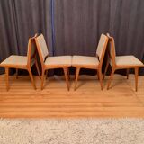 Ensemble de quatre chaises Cane Back conçues par Jens Risom, JO Carlssons, Suède, années 1950