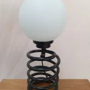 Spring lamp from the 1980s, design by Ingo Maurer.