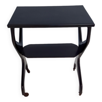 Postmodern Ebonized Beech Serving Cart in the Style of Ico Parisi, Italy