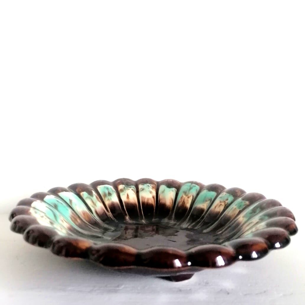 Vallauris style ceramic godron cup