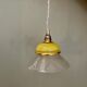 Vintage lampshade ride in yellow and transparent glass