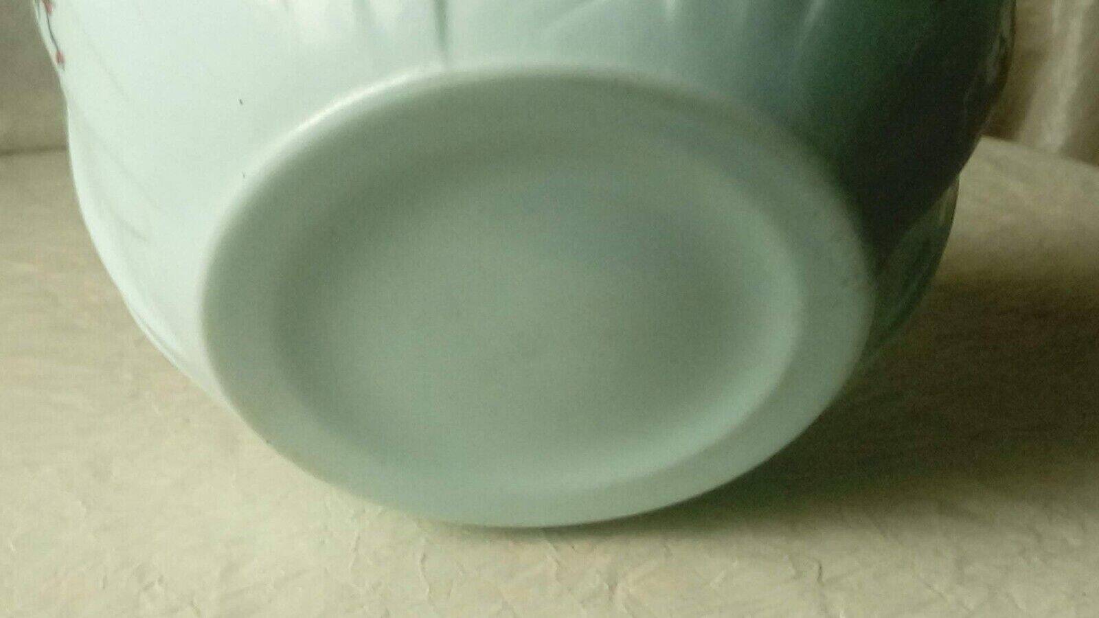 Blue opaline vase with pine cone decor, art deco period