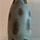 Stoneware vase decorated with vintage ceramic roosters XXth