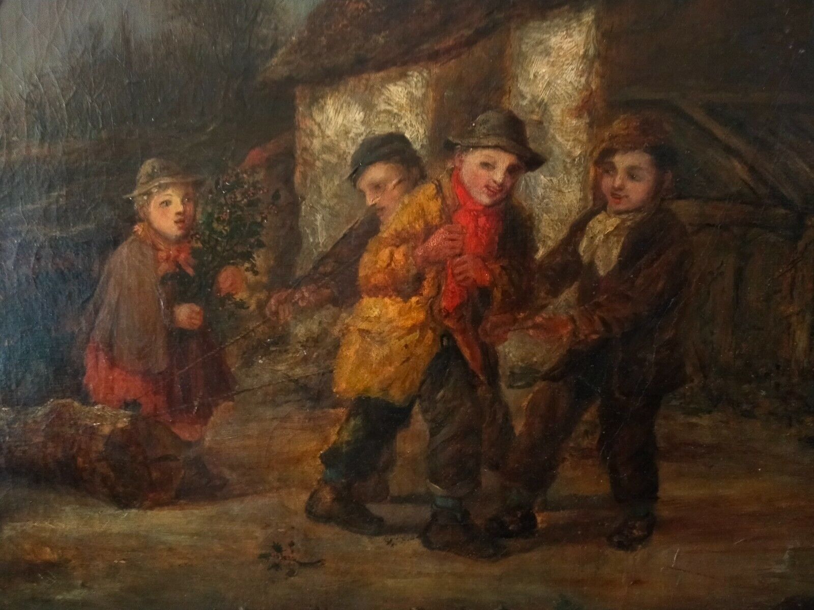 Peinture à l’huile sur toile école anglaise 19ème siècle