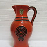 Orange and black pitcher Verceram
