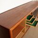 Extra long Danish sideboard, teak, oak, leatherette, 280 cm, Arne Hovmand-Olsen