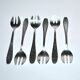 Gulden set of 6 art deco dessert forks in silver-plated metal 13 cm alsace