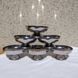 6 vintage ice cream cups