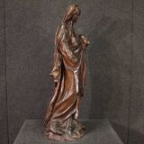19th century religious wooden sculpture Madonna
