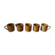 5 stoneware coffee cups