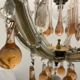 Pink Murano glass tear drop chandelier 1950’s
