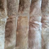 Rabbit skin rug, 200x225cm.