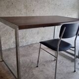 Bureau noyer métal