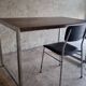 Bureau noyer métal