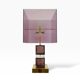 Lampe Attr. à Romeo Rega en lucite et laiton, 1970