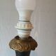 Antique painted ceramic and gilded metal lamp – 1950s/1960s