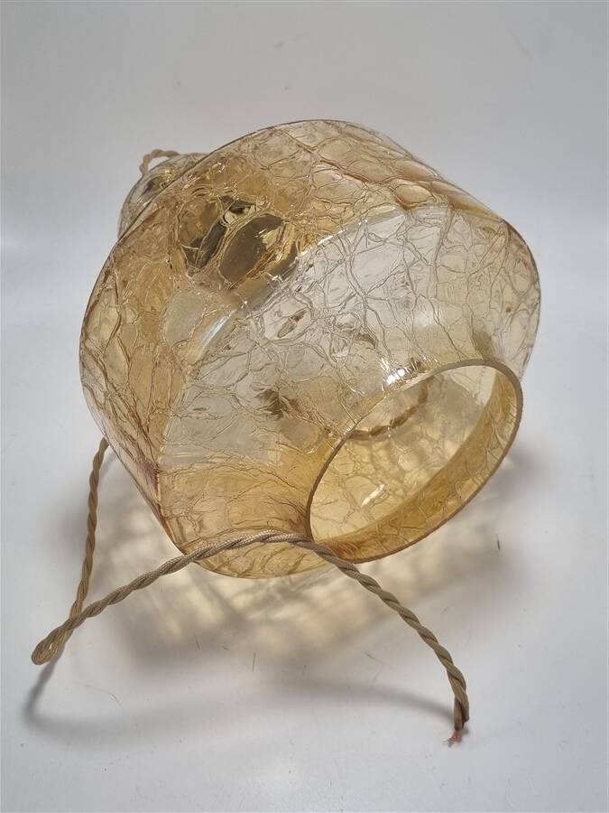 Amber glass pendant light