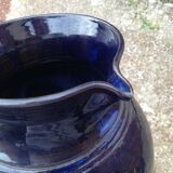 Pitcher in ceramic blue 5-litre varnished