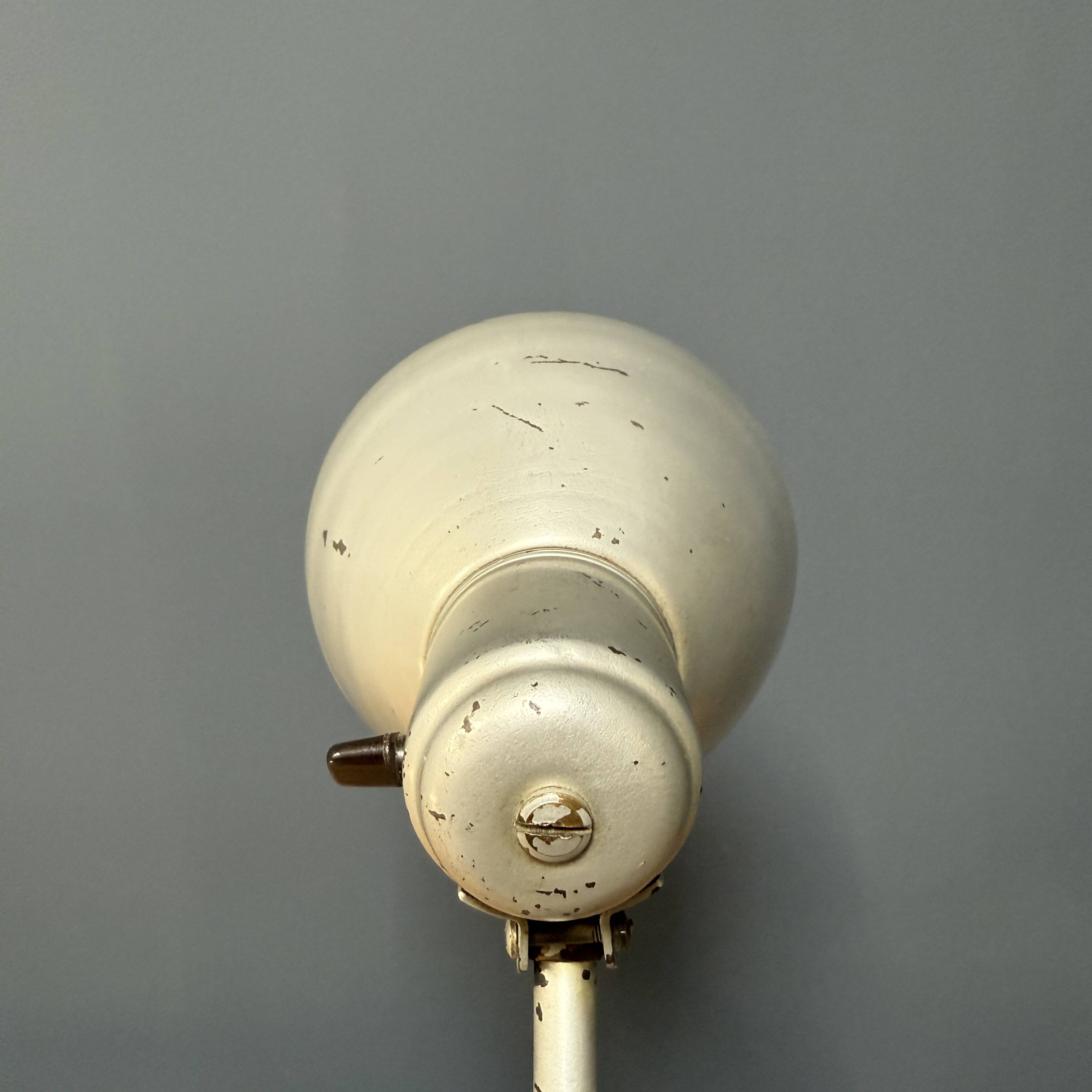 Silver-grey Bauhaus desk lamp