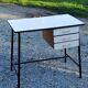 Office of 50/60s in formica base tubes black metal 3 drawers