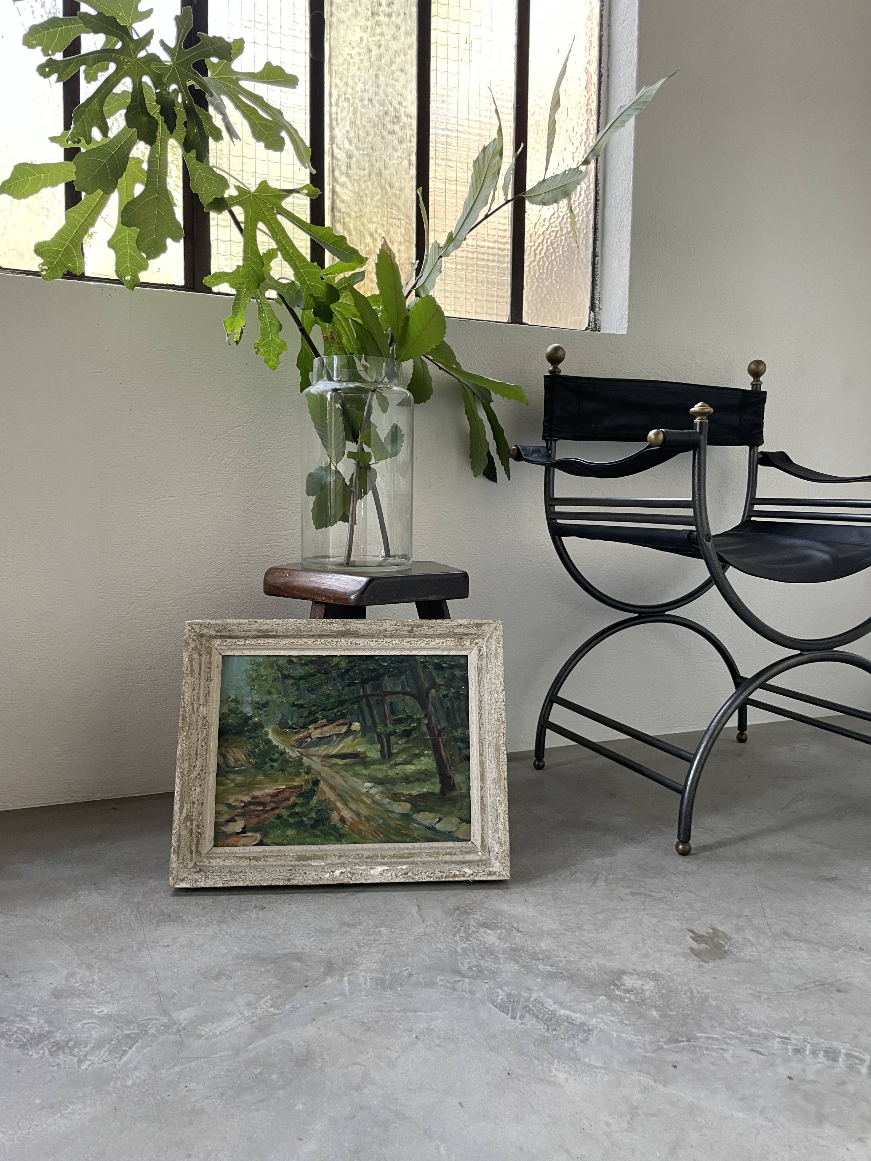 Oil painting walk in the Bailly forest