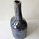 Blue glazed ceramic vase Signed Annie (height 26cm)