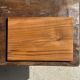 Rectangular solid teak plateau with carved edges 27x18.