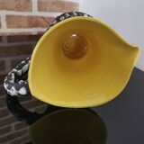 Large earthenware pitcher Vallauris Lunetta France ceramic design 60s