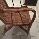 Vintage rattan armchair