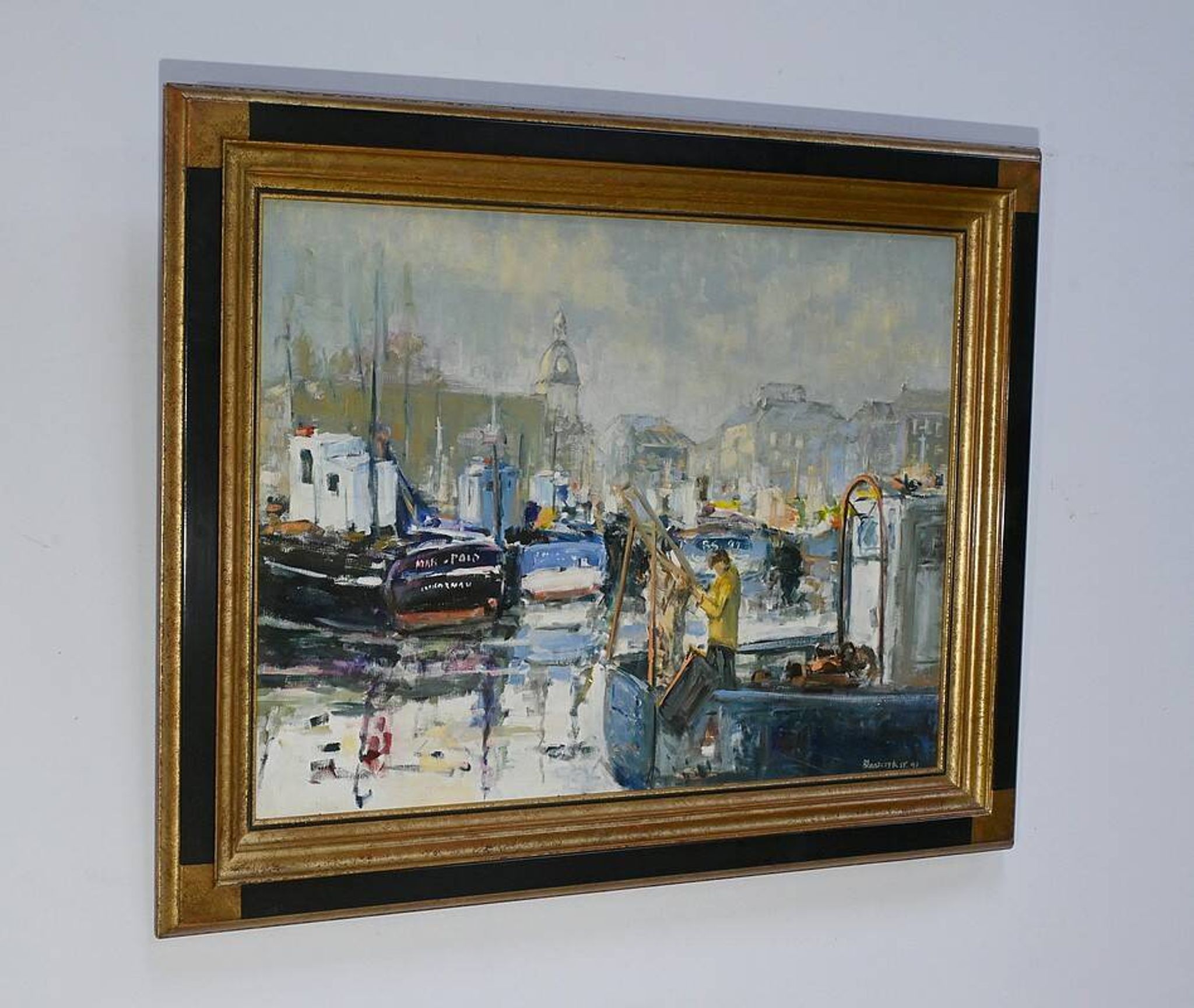 Huile sur Toile « Concarneau », signée S. Blaszczyk – 1991