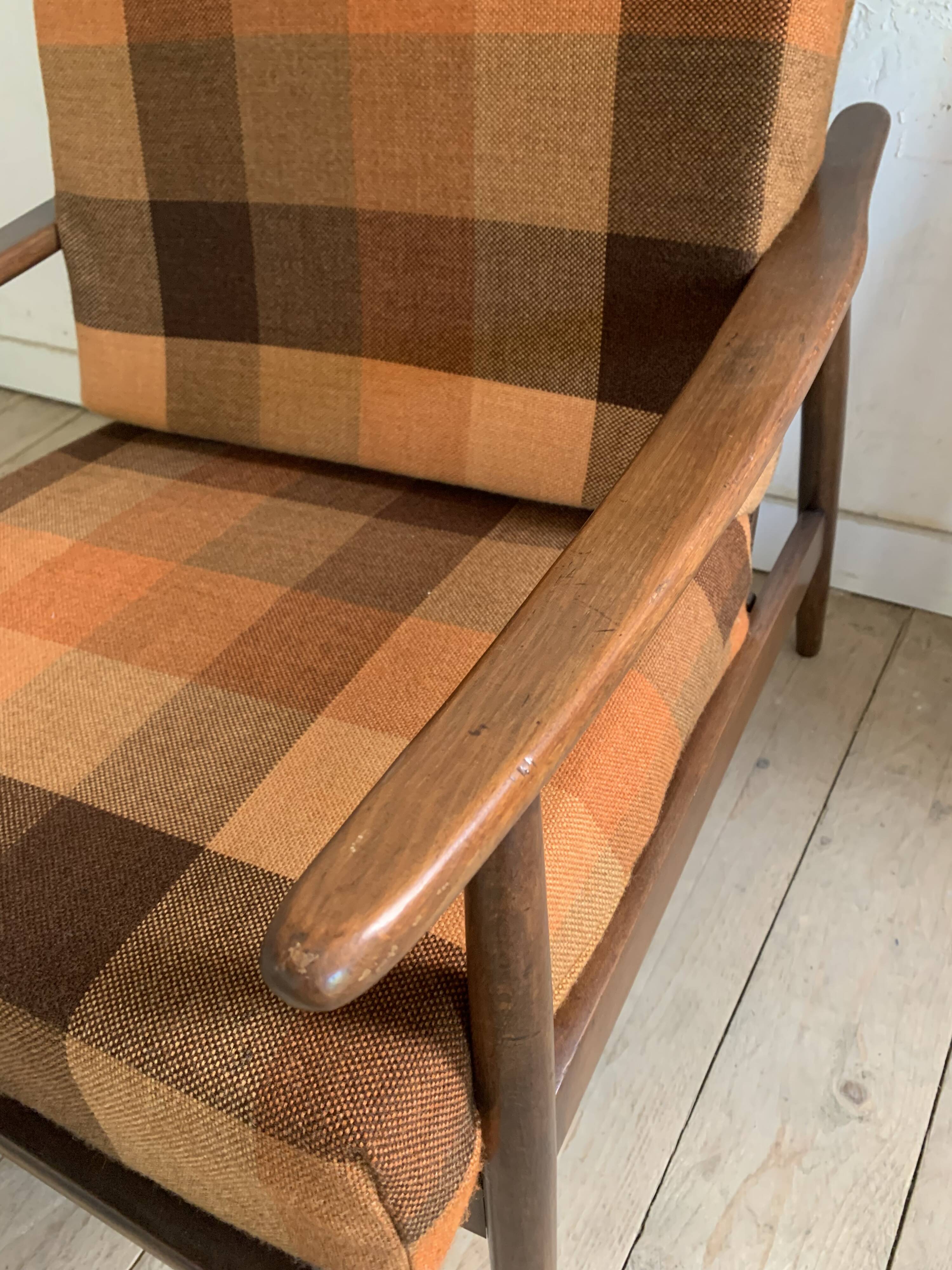 Fauteuil boomerang vintage