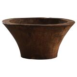 Large hand-carved African wooden bowl, mid-20th century.