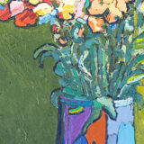 Floral stil life, oil on wooden plate, 40 x 55cm