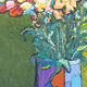 Floral stil life, oil on wooden plate, 40 x 55cm