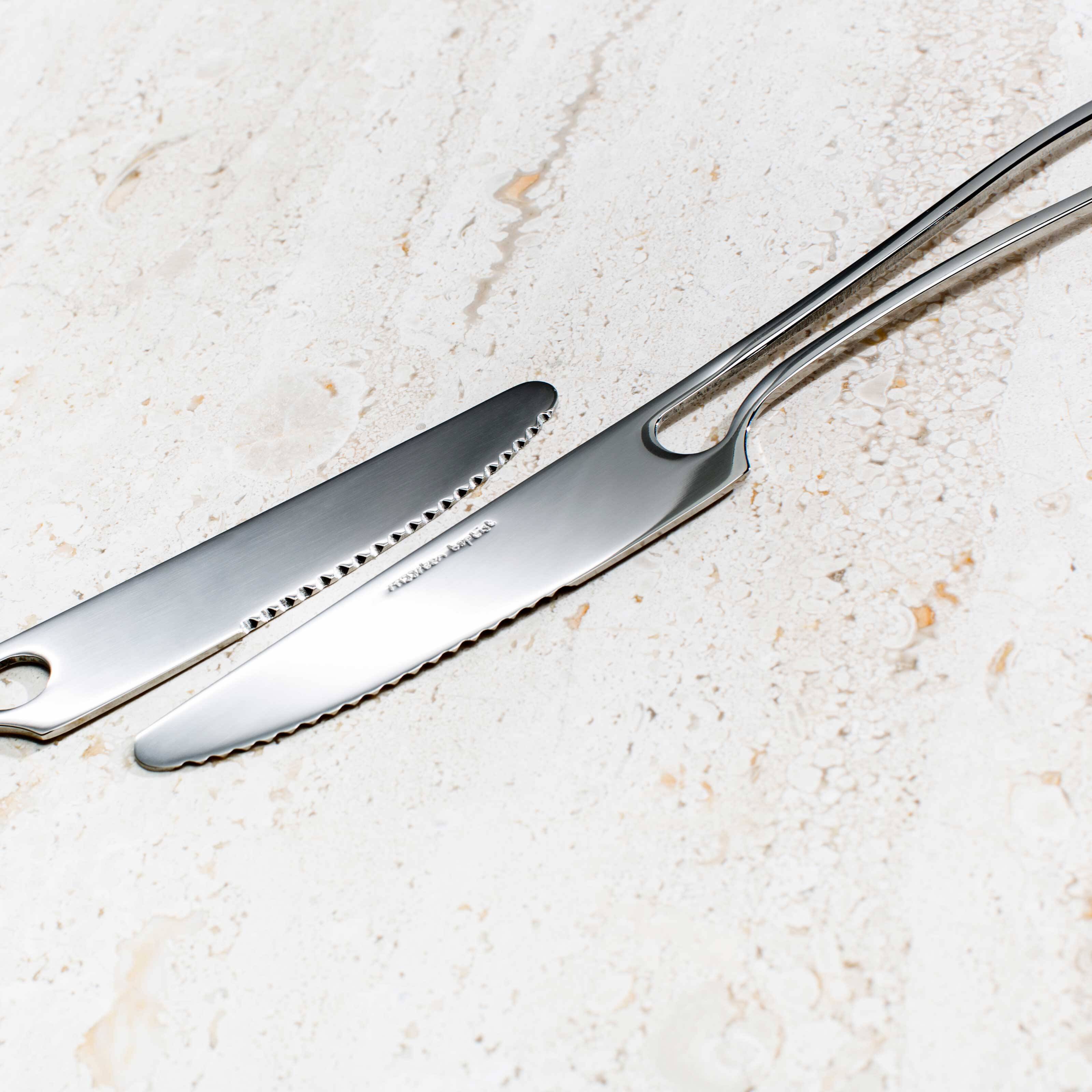 Outline cutlery set 42 pieces flatware set fork knife spoon and small items