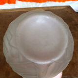 Art deco ball vase in opaque molded glass