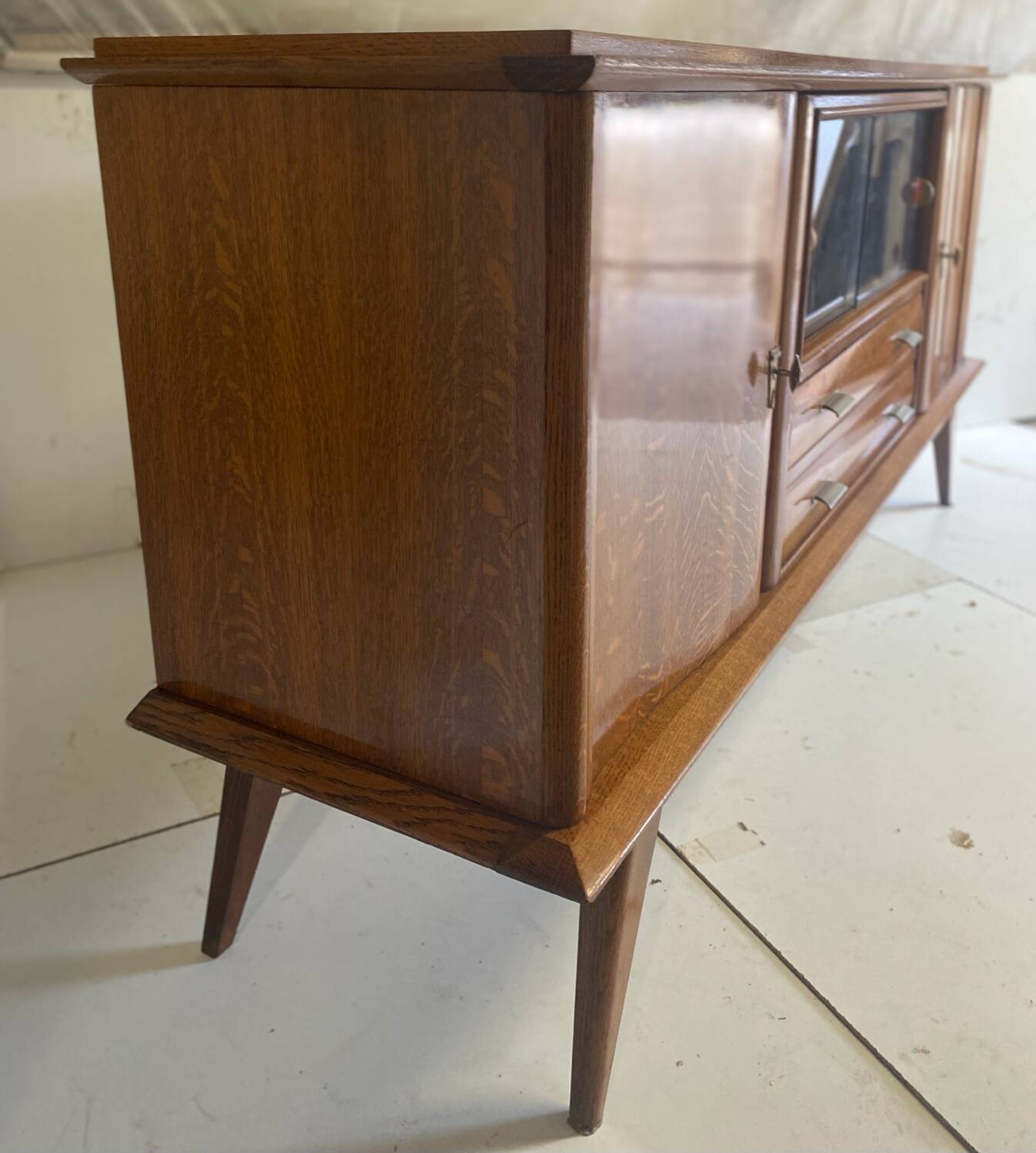 Oak sideboard with compass legs