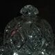 Beurrier ancien en verre taillé