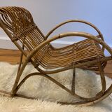 Rattan child rocking chair