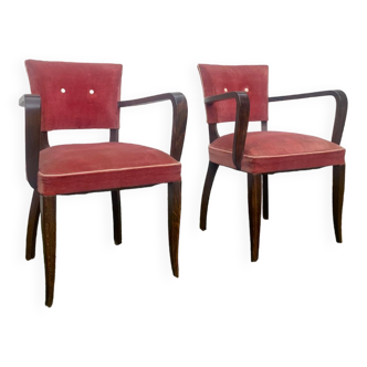 Pair of bridge armchairs