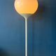 Vintage white floor lamp in Guzzini Space Age Mid-Century style