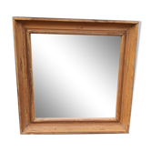 Miroir carré en bois ancien